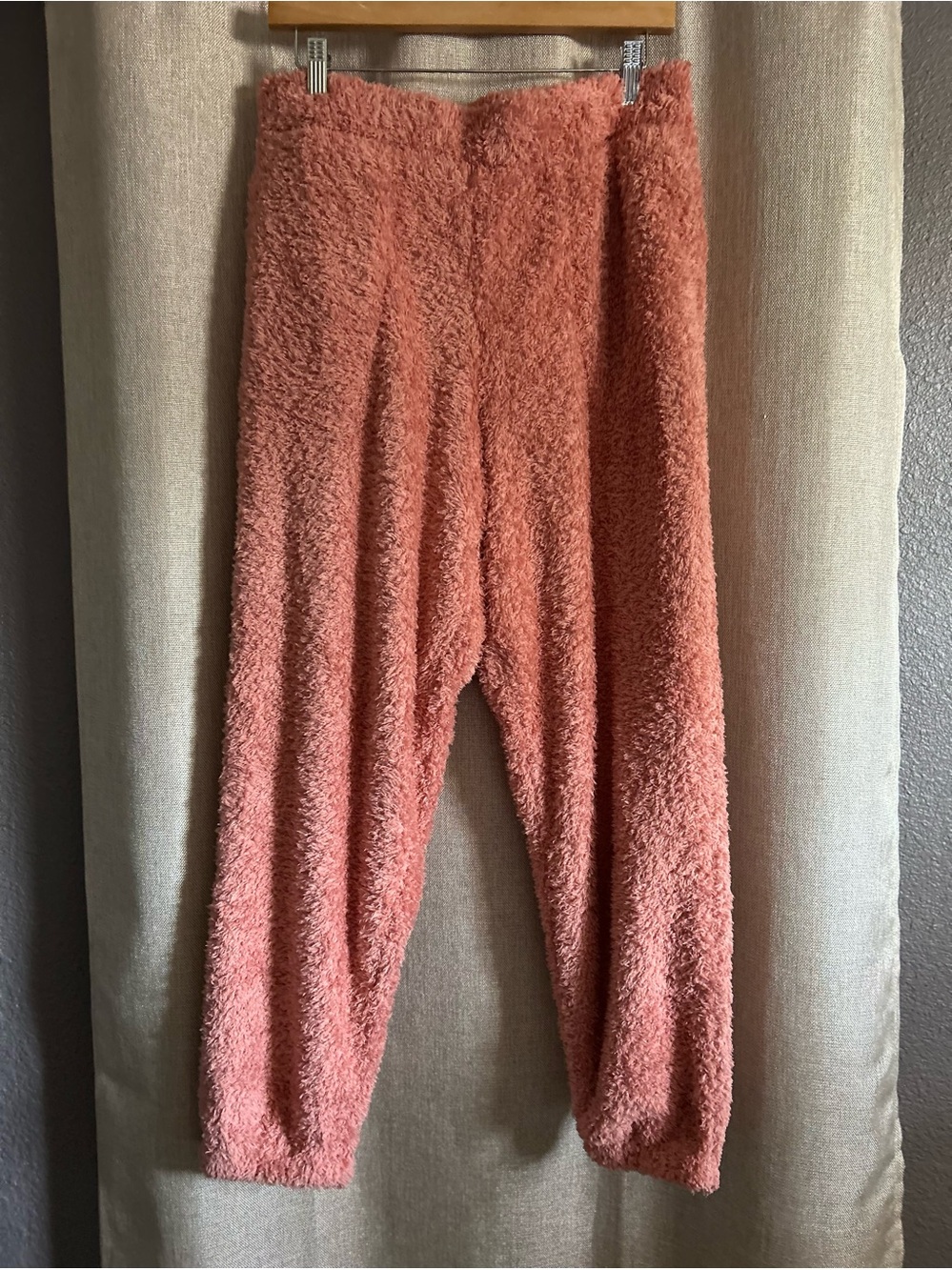 Comfort Code Teddy Plush Joggers in Coral size Medium